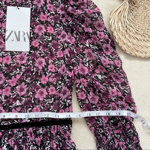 Zara Printed Midi Dress NWT - Picture 6 of 9